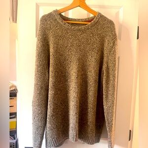 Men’s XXL Heather-Grey Wool Sweater, Fat Face